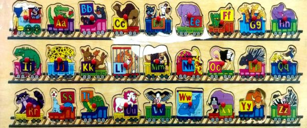 Alphabet Animal Train Tray